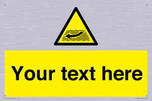 Custom Warning strong river flows